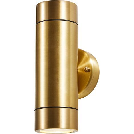 Litecraft Talon Wall Light Outdoor Up & Down IP54 Rated Fitting - Brass (1/5)