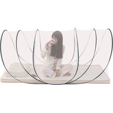 190x90x90cm Moustiquaire de lit pliable en filet, pour les enfants, les voyages, les dortoirs, les pique niques et le camping. Facile à installer (1/5)