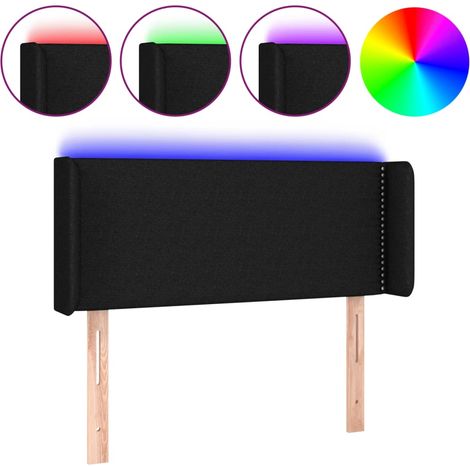Maison Exclusive - LED Kopfteil Schwarz 93x16x78/88 cm Stoff