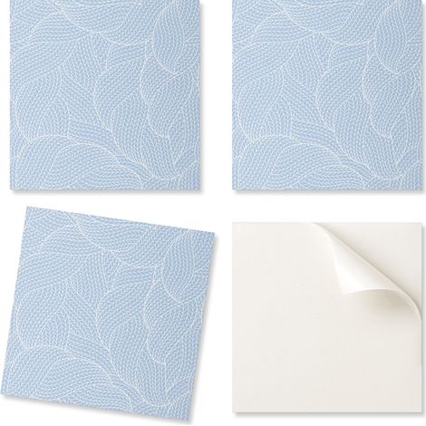 Azulejos de vinilo para pared, ideales para decoraci贸n de interiores moderna. Dise帽o de hojas onduladas. Medidas: 4 x 50 x 50 cm.