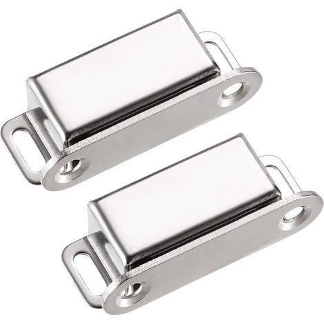 2pc Aimant Porte Placard Loquet Magnétique pour Ferme Porte Armoire meuble acier Inox fermeture verrou 46mm Long (1/3)