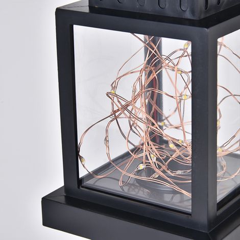 Lanterne solaire d'extérieur, lampe de table solaire LED, lanterne suspendue avec pince pour la décoration de jardin, terrasse et aménagement paysager (1/4)