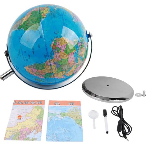 Globe lumineux 20 cm constellations LED, support métal, jouet éducatif décoration bureau (1/5)