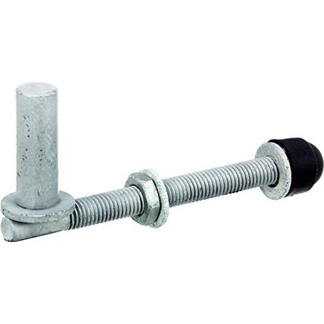 Alberts 410674 Cardine, una coppia, da avvitare a fondo, regolabile, zincato a caldo, entrata Ø16 mm, lunghezza 140 mm, filettatura M12 (1/2)