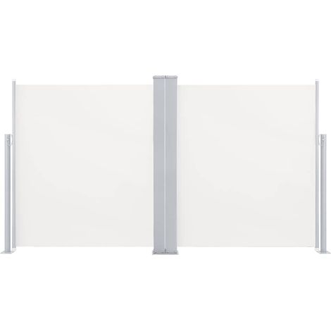 Tenda da Sole Due Lati Retrattile per Patio 170x600 cm Crema vidaXL