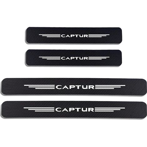 Patins fibre de carbone autocollant voiture film protection seuil porte voiture anti-rayures accessoires décoratifs blanc (1/5)