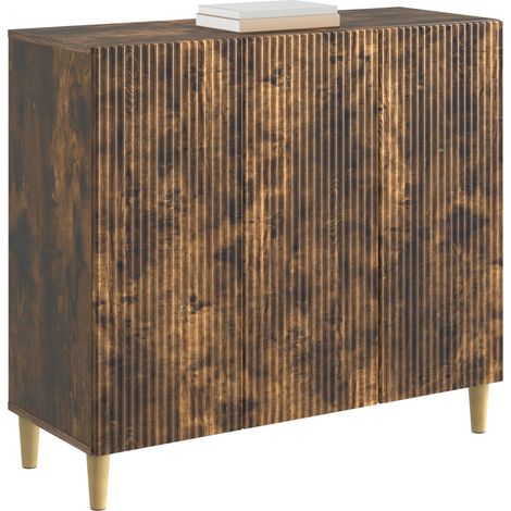 Maison Exclusive - Credenza Rovere Fumo 89 x 34,5 x 80 cm Legno ingegnerizzato