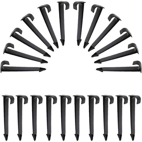 Lot de 50 fixations pour tuyau d'arrosage Noir