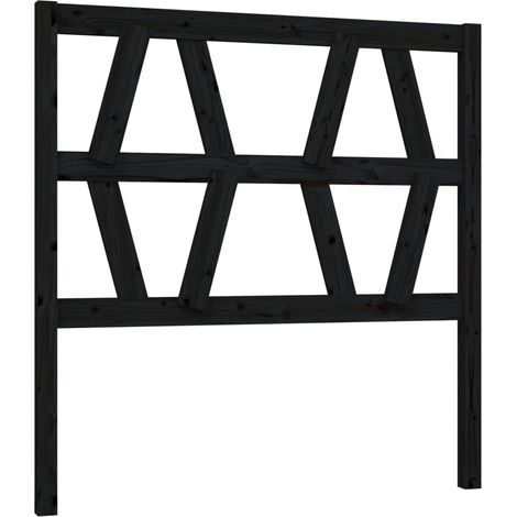 Maison Exclusive - Kopfteil Schwarz 96x4x100 cm Massivholz Kiefer