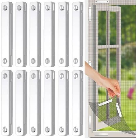 Magnetische Clips für Moskitonetze: 12 Stück Magnete für Fenster-Moskitonetze, magnetische Clips für Fliegengitter