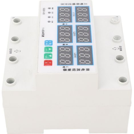 Protection contre les surtensions et les sous-tensions, triphasé, 4 fils, ampèremètre réglable 1 A – 63 A, 140 – 500 V (1/5)