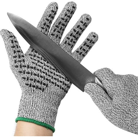 Gants résistants aux coupures, Accessoires de cuisine Gants de qualité alimentaire Gants de protection résistants aux coupures for la transformation des aliments Jardinage Bois Sculpture sur verre Cou (1/5)