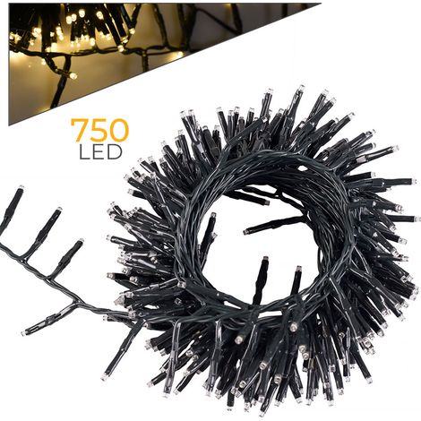 CATENA LUMINOSA MILLEPIEDI 750 LED A LUCE CALDA - IDEALE PER DECORAZIONI NATALIZIE E GIARDINI (1/5)