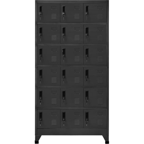 vidaXL Locker Cabinet Anthracite 90x40x180 cm Steel