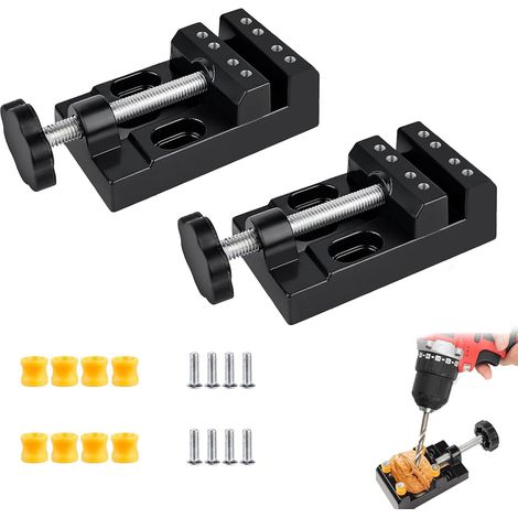 2 mini tornillos de mesa, mini tornillos de banco, mesa paralela para manualidades, joyería y herramientas de tallado. (1/5)
