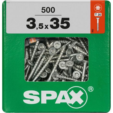 Spax Universalschrauben 3.5 x 35 mm TX 20 - 500 Stk. Holzschrauben (1/3)