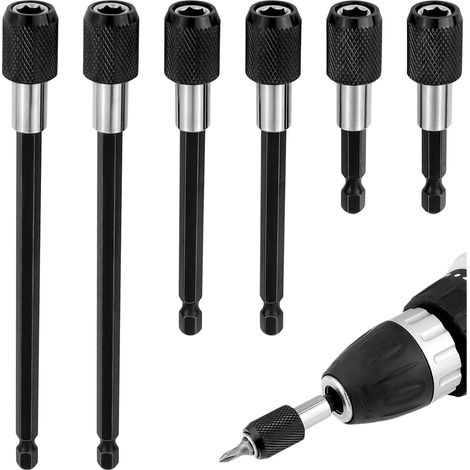 Set di 6 portapunte magnetici, asta di prolunga magnetica da 60/100/150 mm, portapunte per cacciavite da 1/4", per trapani avvitatori ecc. (1/5)