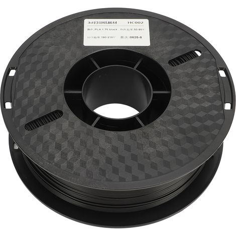 Filament d'impression 3D PLA 1,75 mm, 340 m, sous vide, noir (1/5)