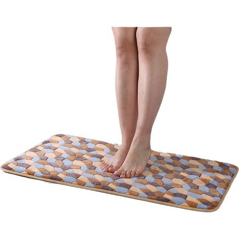 Tapis de sol vintage simple pour la maison, tapis de sol absorbant l'eau et antidérapant pour le salon, la salle de bain et les toilettes (4060cm) (1/3)