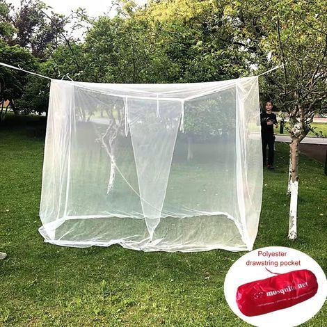 Outdoor Garden Mosquito Net, Insect-Proof Transparent Mosquito Net, Portable Breathable Outdoor Mosquito Net for Travel, Camping, and Beach, 220 x 200 x 200 cm, Double Door (1/5)