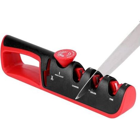 Affûteur manuel pour couteaux de cuisine et ciseaux, kit d'affûtage professionnel à 6 angles réglables pour couteaux et autres lames (1/5)