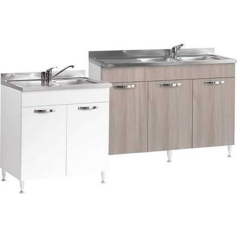 MOBILE SOTTOLAVELLO PER CUCINE COMPONIBILI L.80 x P.50 x H.85. - 2 ante - col. bianco
