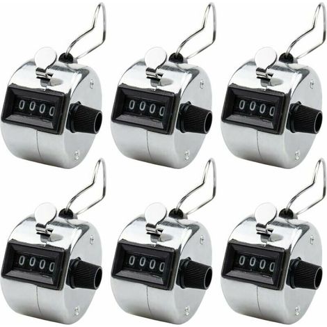 Green Mobility-Lot de 6 Compteur Manuel 4 Chiffres Anneau Numérateurs Mécaniques à Clic Main pour Compte de Personnes ou Points - 4,5 x 4,5 x 3cm (1/5)