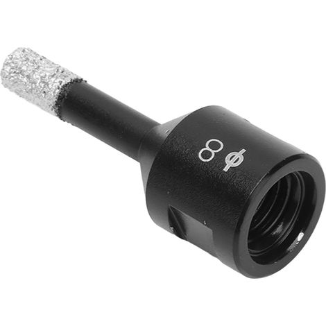 Scie cloche diamant pour marbre perçage rapide découpe grande évacuation gain de temps trous 8mm filetage M14 noir 60mm 1 pièce (1/5)