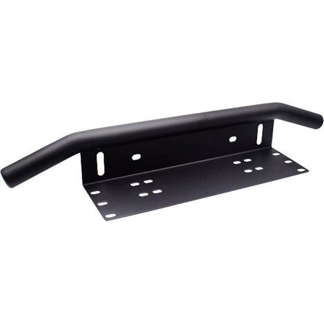 Support de plaque d'immatriculation avant noir, fixation universelle pour calandre, porte-projecteur LED pour voitures, kit de montage automobile. (1/5)