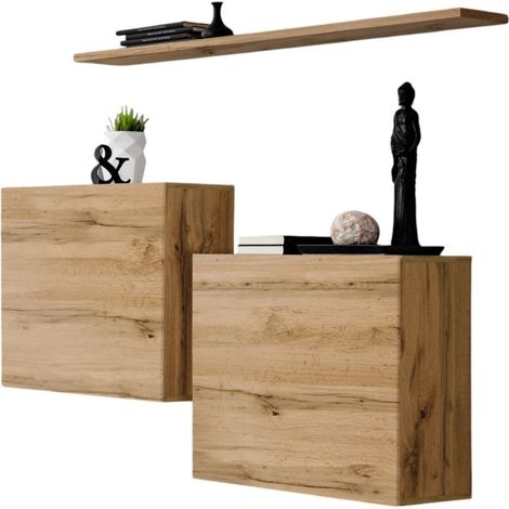 Ensemble meubles de salon SWITCH SBI design, coloris chêne Wotan.