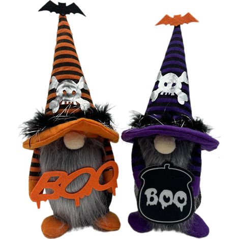 2PC Halloween Holiday Decorations Bat Wings Rudolph Doll Goblin Indoor Doll Ornaments Ghost Party (1/5)