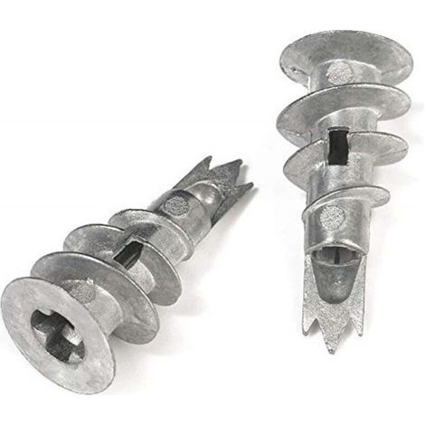 Lot de 50 chevilles de fixation auto-perçantes en métal – Pour plaques de plâtre simples et doubles – Dimensions 13x42mm (1/5)