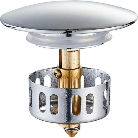 Bouchon de baignoire escamotable de rechange avec attrape-cheveux pour douche, évier de cuisine, baignoire et évier. Conception anti-obstruction. (1/5)