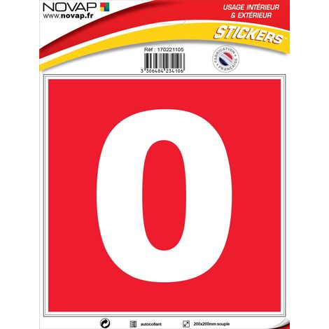 N°0 - 200x200mm - Adhésif Rouge - 4234106