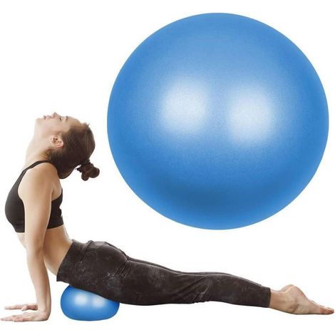Gymnastikball 25cm Blau, Pilates & Yoga Ball, Anti-Burst, mit Strohhalm (1/5)