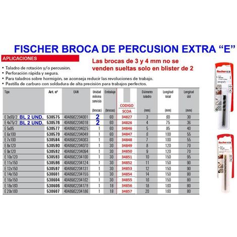 FISCHER fischer broca e-18 extra 18x160 530606 , fischer broca e-18 extra 18x160 530606