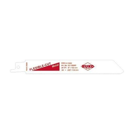 5 lame per seghe a sciabola RUKO 33189065 n° denti (per 1):1 lama 150 mm adatta per acciaio, lamiere e tubi