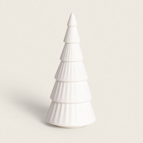 Sapin de Noël LED avec Batterie Céramique Schnee Blanc (1/5)