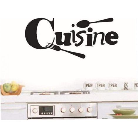 Sticker mural en vinyle pour cuisine française, papier peint mural décoratif. Décoration intérieure pour la cuisine. (1/5)