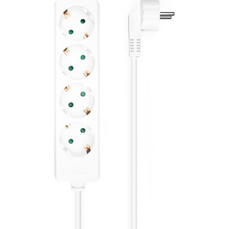 Regleta Aisens A154-0533/ 4 Tomas de Corriente/ Cable 1.4m/ Blanco (1/3)