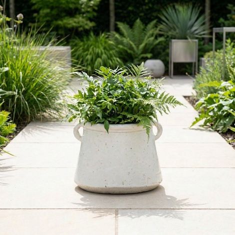 Decorative Ceramic Planter with Handles (1/2)