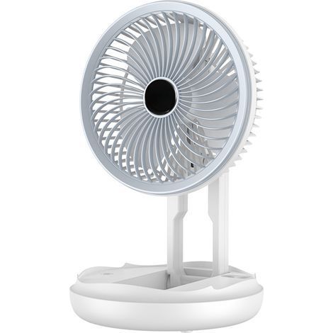 Ventilateur de bureau électrique portable, ventilateur pliable multifonction, ventilateur suspendu, ventilateur mural, 4 vitesses réglables, chargement USB-C (1/3)