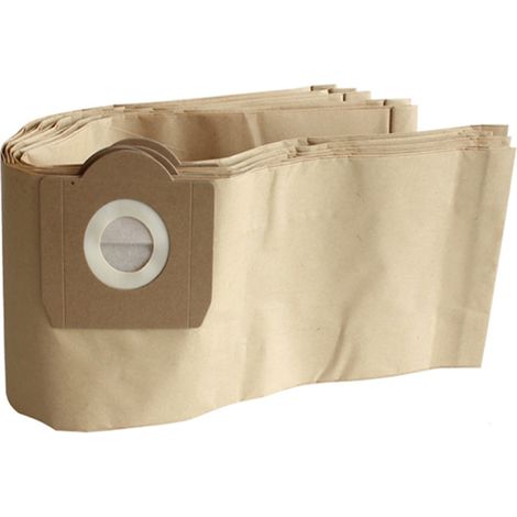 Sacs Poussière en Papier Kraft pour Aspirateur Kärcher WD3/MV3, Remplacement Compatible Référence 6.959-130, Accessoires de Nettoyage pour Maison et Garage, Lot de 10 (1/4)