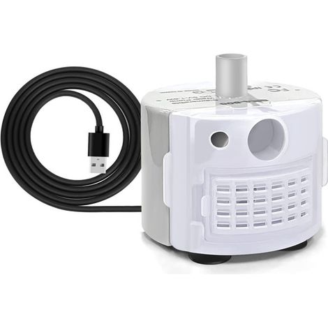 Pompe de remplacement submersible pour fontaine à eau pour chat et chien, silencieuse, câble USB, débit réglable