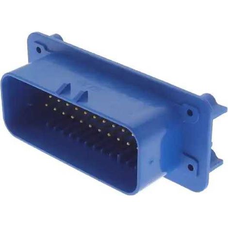 Connettore AmpSeal femmina 35 vie blu PCB 90° pin dorati senza guarnizione