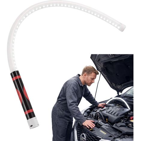 Lampe torche LED flexible – Malléable – Rechargeable 3 niveaux – Réparation auto bricolage (1/5)