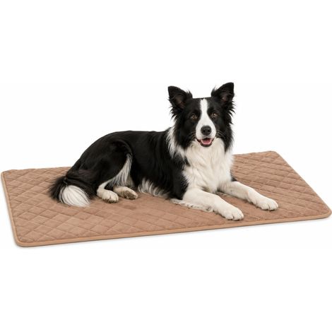 Panier Chien - Coussin Chien et Chat orthopédique Beige - Memory Foam Lavable idéal pour Cages métalliques - 100,5x63x2cm (1/5)