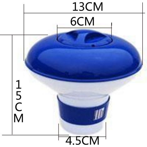 Distributeur Automatique de Chlore Flottant avec Thermomètre, Boîte à Pastilles pour Piscine et Spa, Désinfection Efficace -Alovez-WCY (1/3)