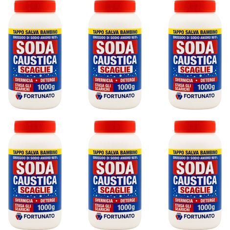 Sgrassatore disincrostante disgorgante soda caustica 1 kg pezzi 6 (1/5)