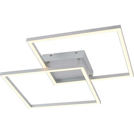 [NEUWERTIG] B-Ware Lucande Muir Led Deckenlampe Deckenlampe Lampe Leuchte 32 Watt Warmweiß Silber